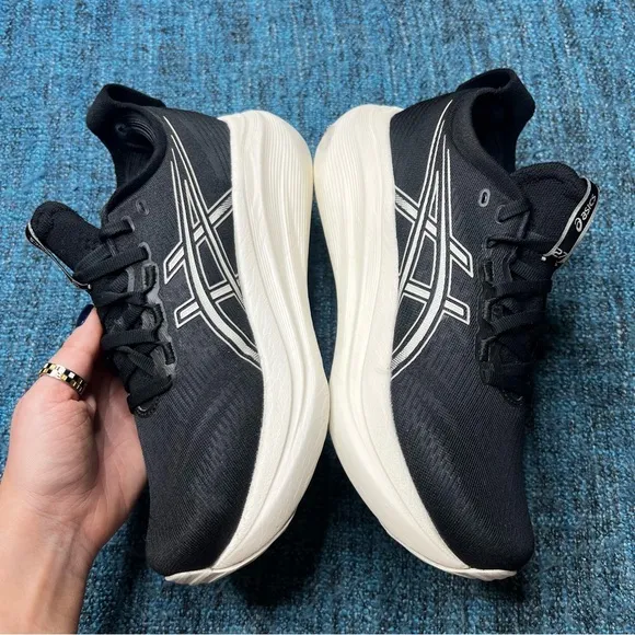 Asics Gel Nimbus 27 Running Shoes in Black Lake Grey