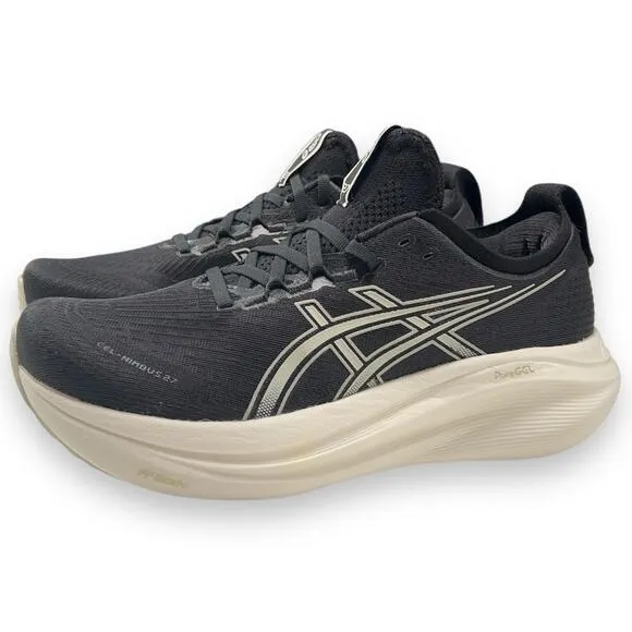 ASICS Gel Nimbus 27 Womens 9.5 Running Shoes Black Curex Insoles EUC!