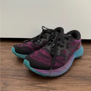 Asics Gel Nimbus Lite 2 Running Shoes Black Purple Blue Women&quot;s Size 7 1/2