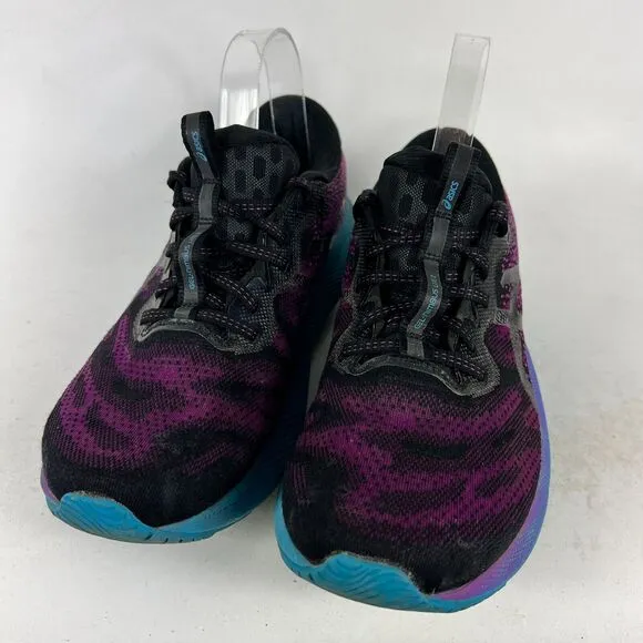 Asics Gel Nimbus Lite 2 women's size 9 black purple teal athletic running shoes