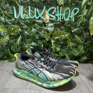 Asics Gel Noosa Tri 13 Running Shoes Womens 9.5 Black Green Athletic Sneaker