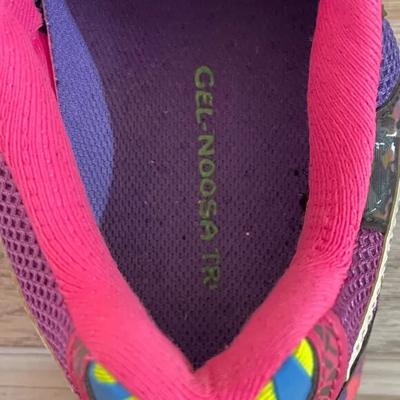 Asics Gel Noosa Tri 8 Shoes Sneakers Sz 6 Colorful Athletic Violet Purple Multi