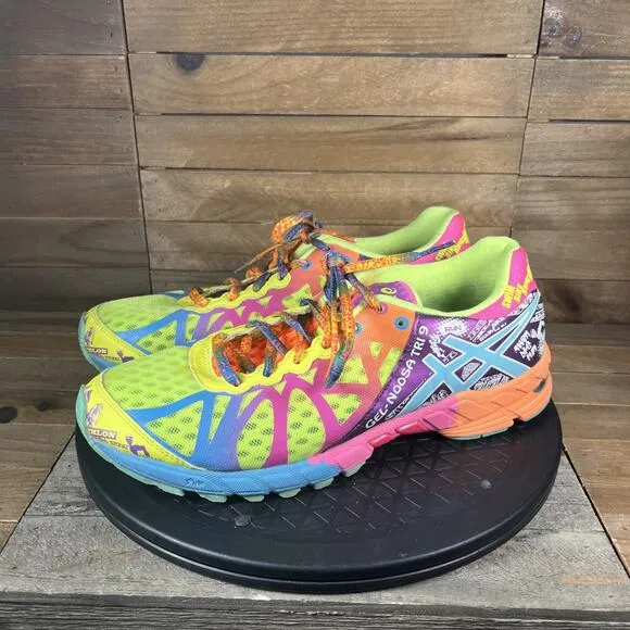 Asics Gel-Noosa Tri 9 Women's Size 9.5 Bright Multicolor Lace Up Triathlon Shoes