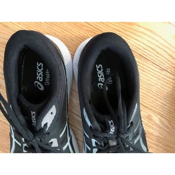 Asics Gel Ortholite Size 12 Black Men's Shoes AmpliFoam Pre-Owned Exc. Condition