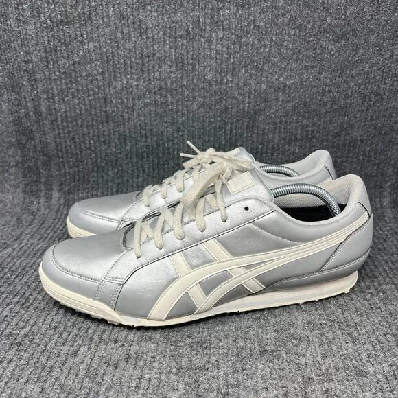 ASICS Gel Preshot Classic 3 Golf Shoes Silver Cream Mens Size 11.5 US 113A009