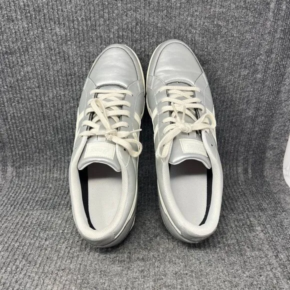 ASICS Gel Preshot Classic 3 Golf Shoes Silver Cream Mens Size 11.5 US 113A009
