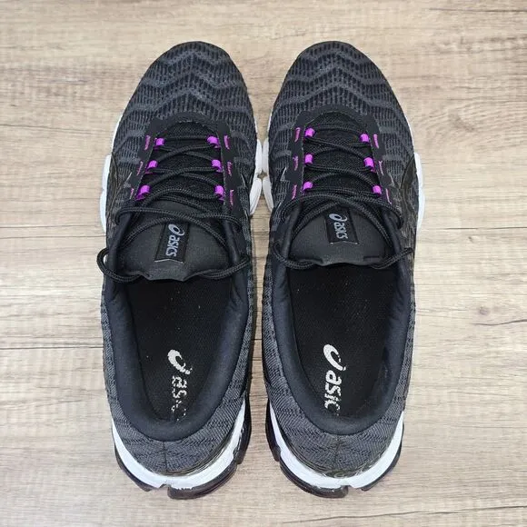 Asics Gel Quantum 180 5 Women's Size 11.5 Black Gray Purple Sneakers (1022A164)