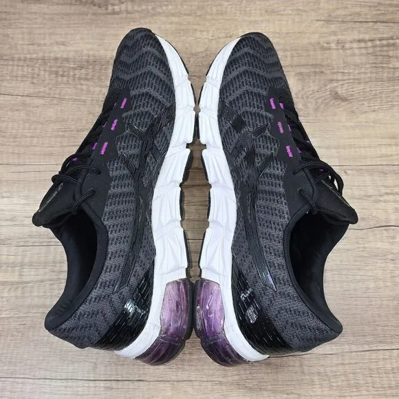 Asics Gel Quantum 180 5 Women's Size 11.5 Black Gray Purple Sneakers (1022A164)