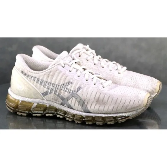 Asics Gel Quantum 360 $125 Women's Knit Running Shoes Size 7 White Silver T556N
