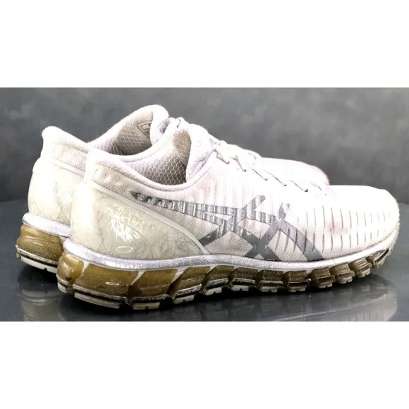 Asics Gel Quantum 360 $125 Women's Knit Running Shoes Size 7 White Silver T556N