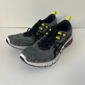 Asics Gel-Quantum 90 Lace-Up Sneakers Tennis Shoes Gray Yellow Black Women's 11