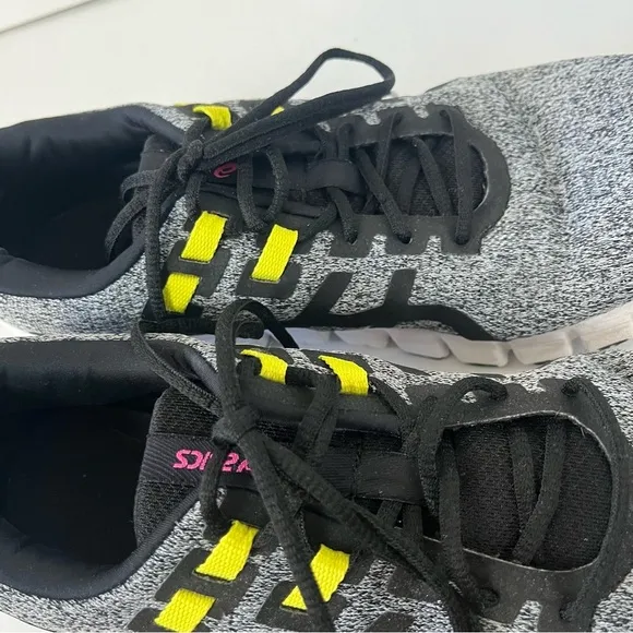 Asics Gel-Quantum 90 Lace-Up Sneakers Tennis Shoes Gray Yellow Black Women's 11