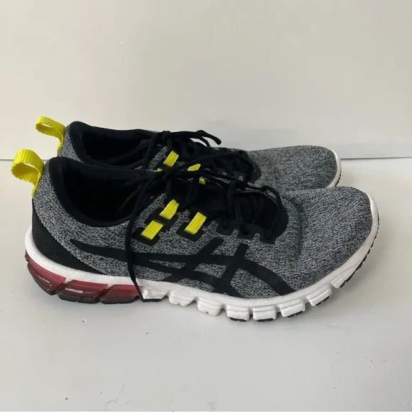 Asics Gel-Quantum 90 Lace-Up Sneakers Tennis Shoes Gray Yellow Black Women's 11