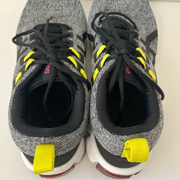 Asics Gel-Quantum 90 Lace-Up Sneakers Tennis Shoes Gray Yellow Black Women's 11