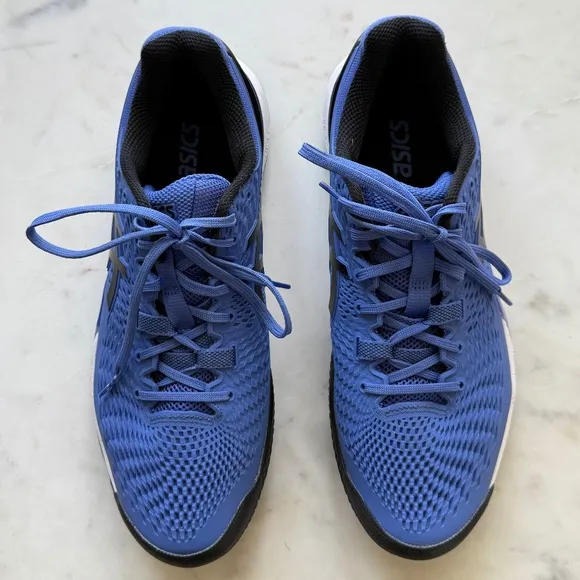 ASICS GEL-RESOLUTION 9 Men’s Tennis Shoes – Size 8.5 (New, No Box) Sapphire/blac