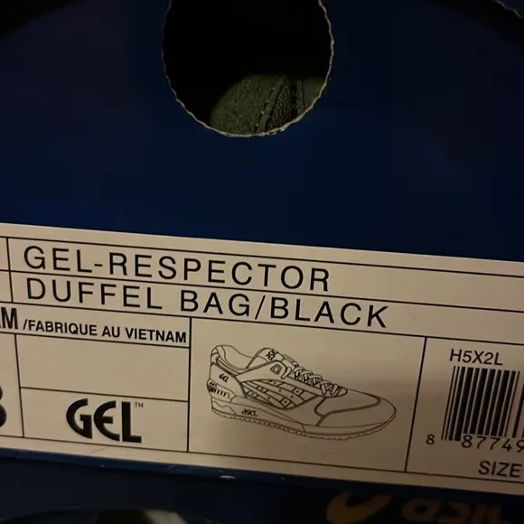 ASICS Gel Respector Duffel Bag Black shoes sneakers H5X2L 7990 Mens Size 11.5