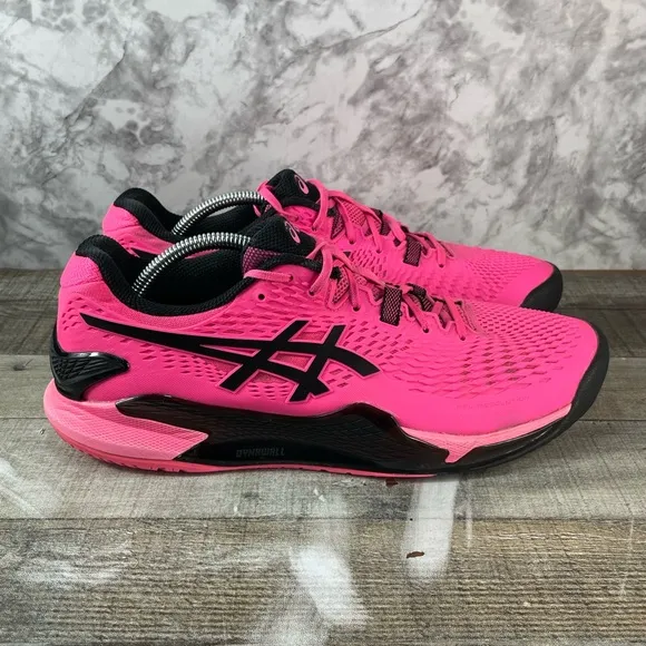 Asics Gel Revolution 9 Clay Court Hot Pink French Open Mens Tennis Shoes