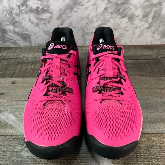 Asics Gel Revolution 9 Clay Court Hot Pink French Open Mens Tennis Shoes