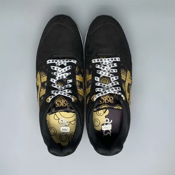 Asics Gel Saga Black/Gold Fusion Shoes 1191A282 Men’s Sz 10.5