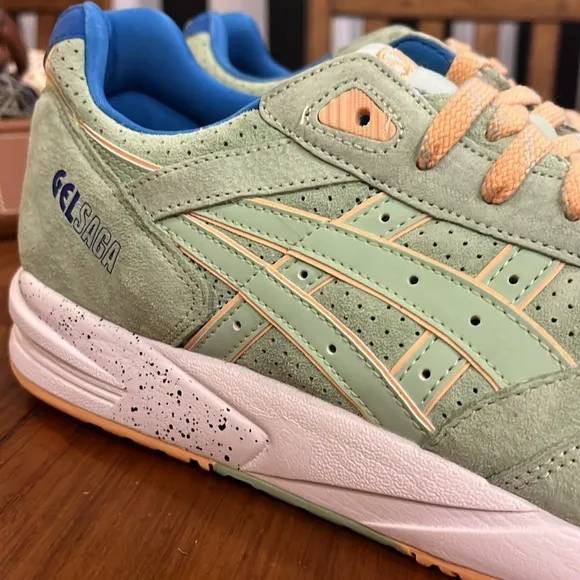ASICS Gel Saga Easter Pack H6A0L 7474 shoes sneakers Smoke Green Mens Size 10.5