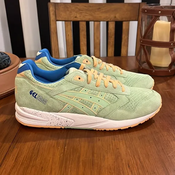 ASICS Gel Saga Easter Pack H6A0L 7474 shoes sneakers Smoke Green Mens Size 10.5