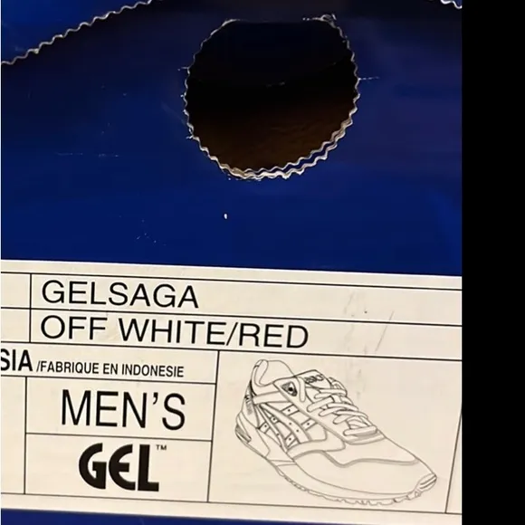 ASICS Gel Saga HN532 0223 shoes sneakers new 2015 Off White Red Mens Size 11