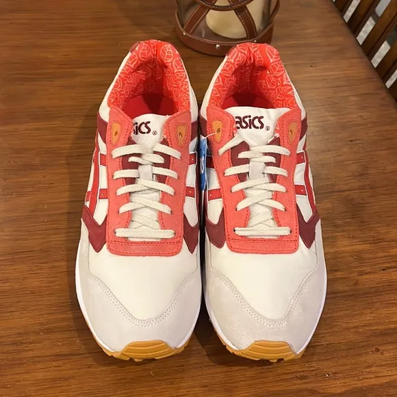 ASICS Gel Saga HN532 0223 shoes sneakers new 2015 Off White Red Mens Size 11