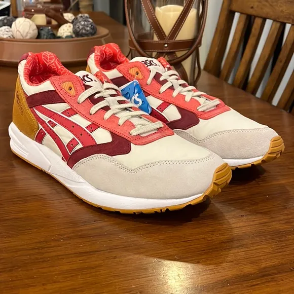 ASICS Gel Saga HN532 0223 shoes sneakers new 2015 Off White Red Mens Size 11