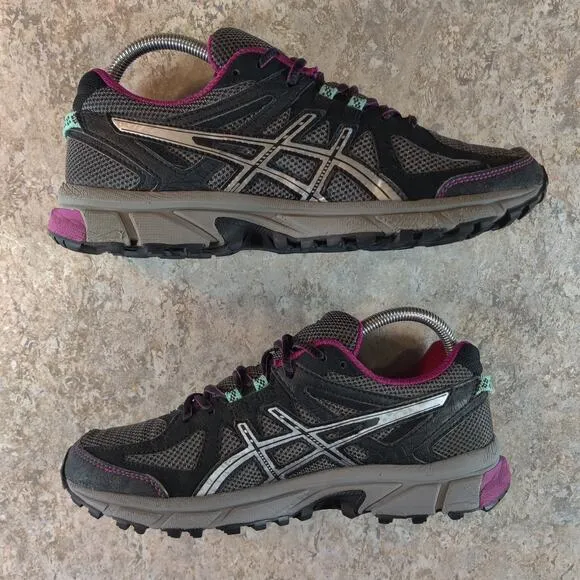 Asics Gel Sonoma Hiking Shoes Women's 9 Gray Purple Trail Running Jogging T774N