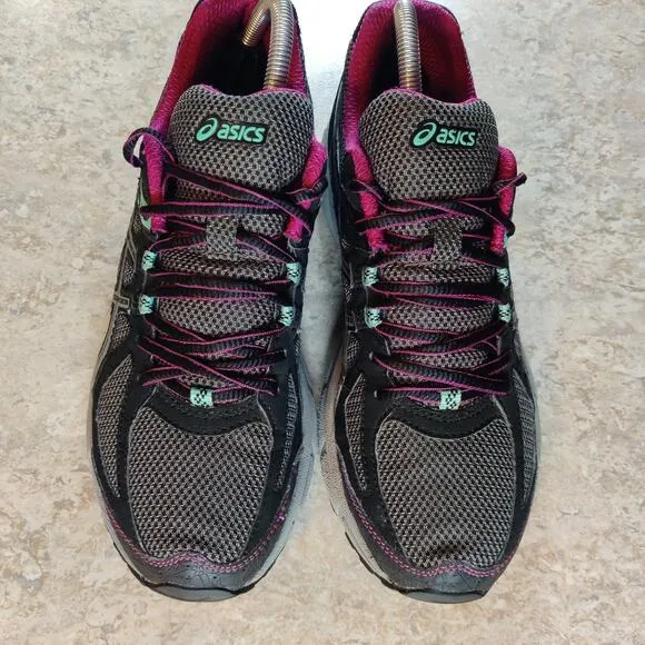Asics Gel Sonoma Hiking Shoes Women's 9 Gray Purple Trail Running Jogging T774N