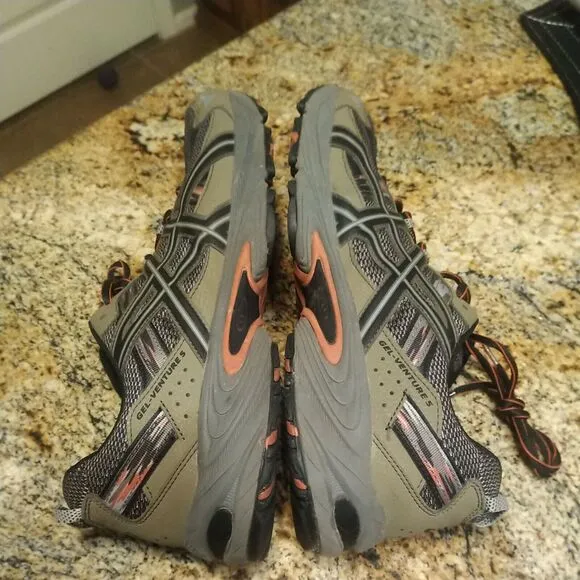 Asics Gel-Venture 5 Men’s Size 14 Grey Olive Running Trail Shoes T5N3N