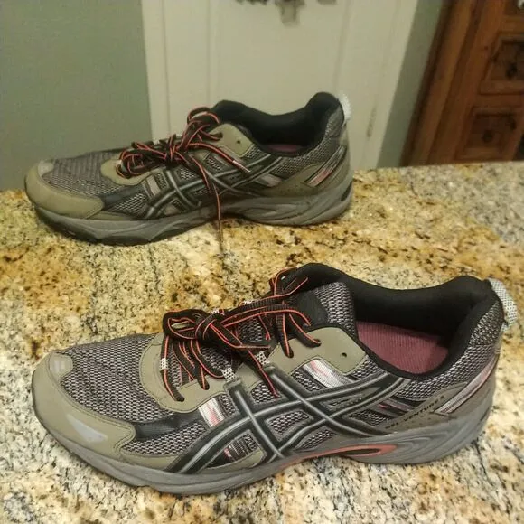 Asics Gel-Venture 5 Men’s Size 14 Grey Olive Running Trail Shoes T5N3N