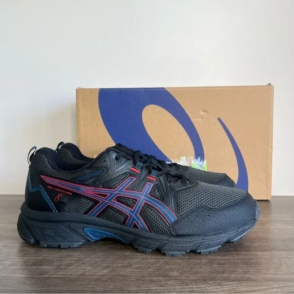 Asics Gel Venture 8 Men's Black Fiery Red Shoe Size 11 #B1362