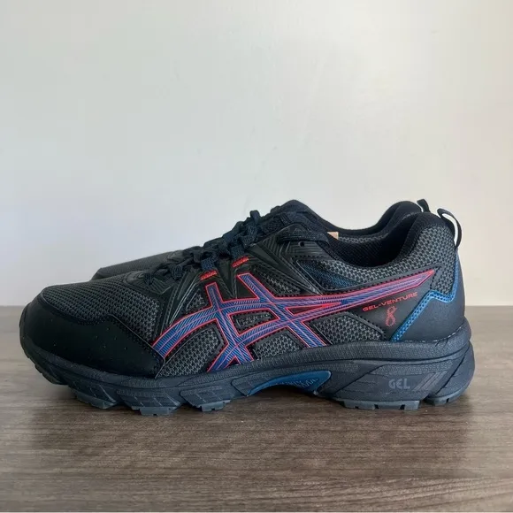 Asics Gel Venture 8 Men's Black Fiery Red Shoe Size 11 #B1362