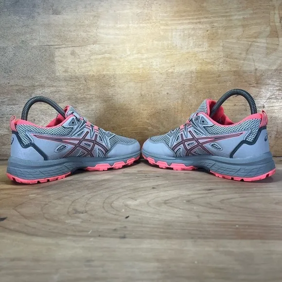 Asics Gel Venture 8 Womens Size 6 Trail Running Shoes Sneakers Gray Pink