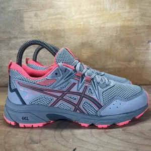 Asics Gel Venture 8 Womens Size 6 Trail Running Shoes Sneakers Gray Pink