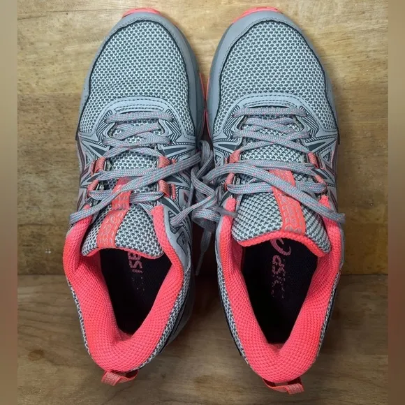 Asics Gel Venture 8 Womens Size 6 Trail Running Shoes Sneakers Gray Pink