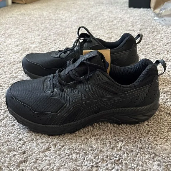 ASICS Gel Venture 9 Trail Running Shoes Sneakers Mens Size 10 Extra Wide Black