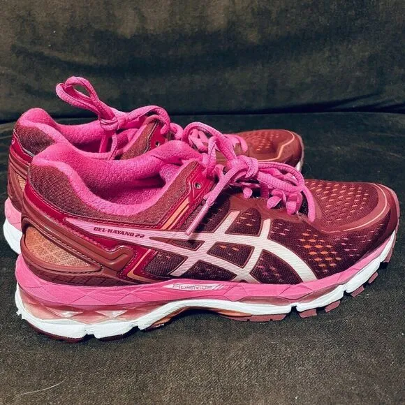 ASICS GEL Kayano 22 Womens Running Shoes Pink Rust Red Size 7 US 38 EUR Medium