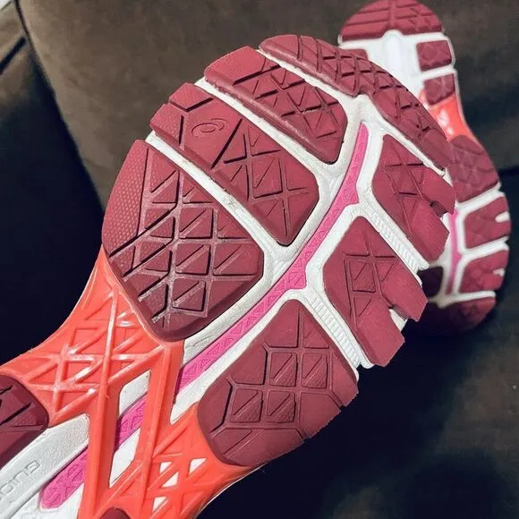ASICS GEL Kayano 22 Womens Running Shoes Pink Rust Red Size 7 US 38 EUR Medium