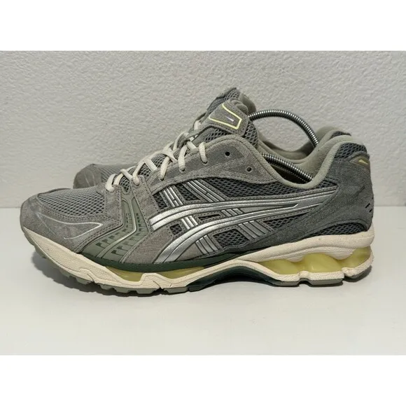 Asics Mens GEL-Kayano 14 Running Shoes Sz 13 Green Silver Dip Dye 1201A161-301