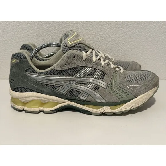 Asics Mens GEL-Kayano 14 Running Shoes Sz 13 Green Silver Dip Dye 1201A161-301