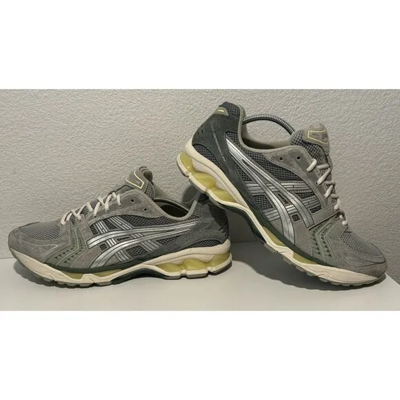 Asics Mens GEL-Kayano 14 Running Shoes Sz 13 Green Silver Dip Dye 1201A161-301