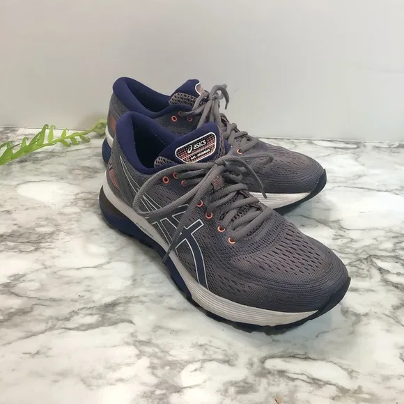 Asics Mens Gel-Nimbus 21 Running Shoes Blue Men's Size 8