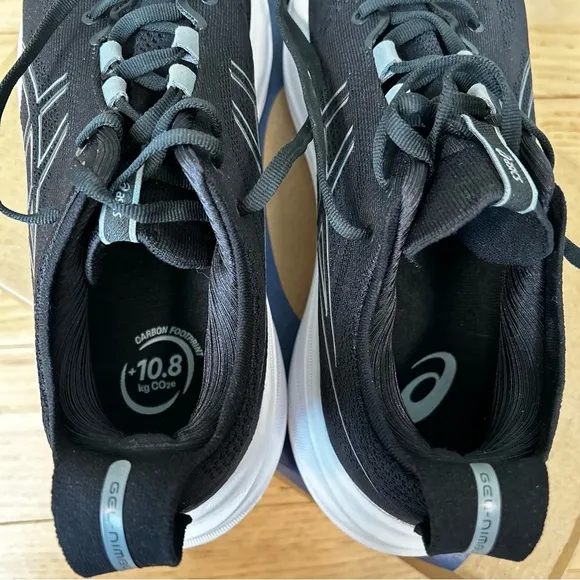 ASICS men’s gel nimbus 26 black white running shoes sneakers size 10