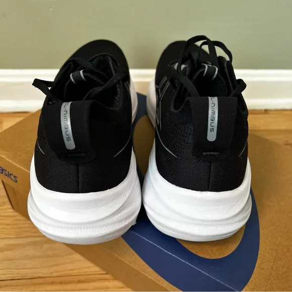 ASICS men’s gel nimbus 26 black white running shoes sneakers size 10