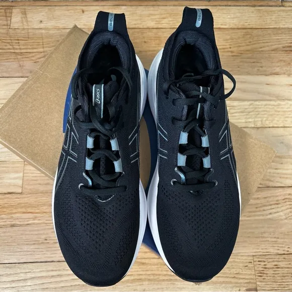 ASICS men’s gel nimbus 26 black white running shoes sneakers size 10