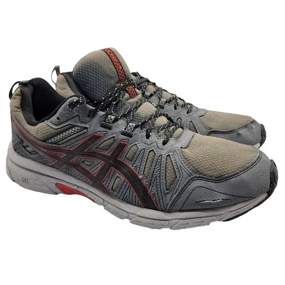 Asics Mens Gel Venture 7 1011A560 Gray Black Running Shoes Size 14
