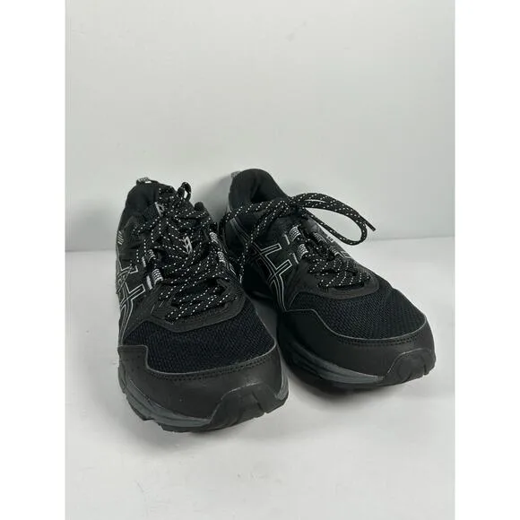ASICS Men's Gel-Venture 8 Men's Black &amp; White Lace Up Trail Running Shoes Size 7