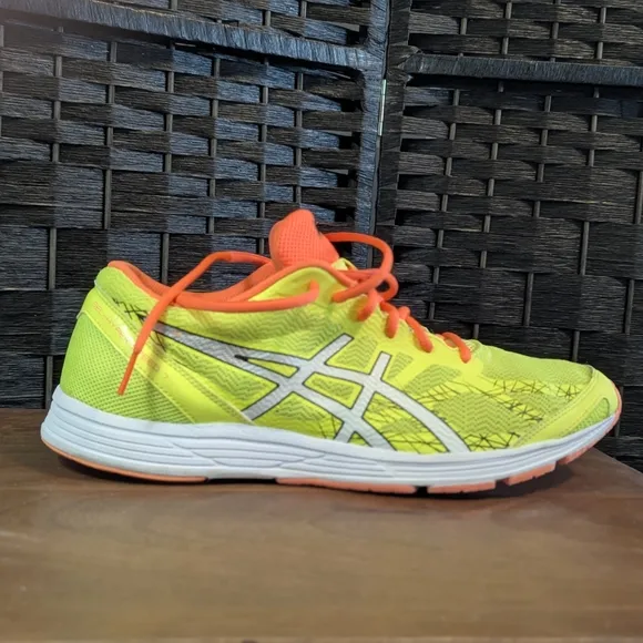 ASICS Men's Neon Yellow Running Shoes Sz 11.5 Gel Hyper Speed 7  Exc. Used Cond.